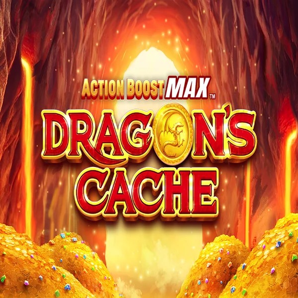 Slots logo of Action Boost Max Dragon's Cache from SpinPlay Games at VipLuck Casino