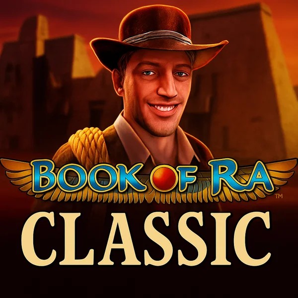 Official Slots logo: Book of Ra Classic by Novomatic at VipLuck Casino