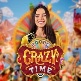 Crazy Time slot icon by Evolution, available at VipLuck Casino