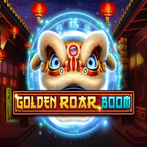 Golden Roar BOOM slot logo by Greentube at VipLuck Casino