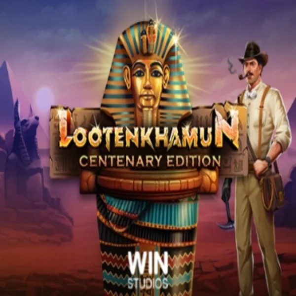 Loot'en Khamun the Dead Sea Scrolls slot logo by Win Studios at VipLuck Casino